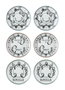 Hermia DNR0055 Platos de postre multicolor (6 piezas)